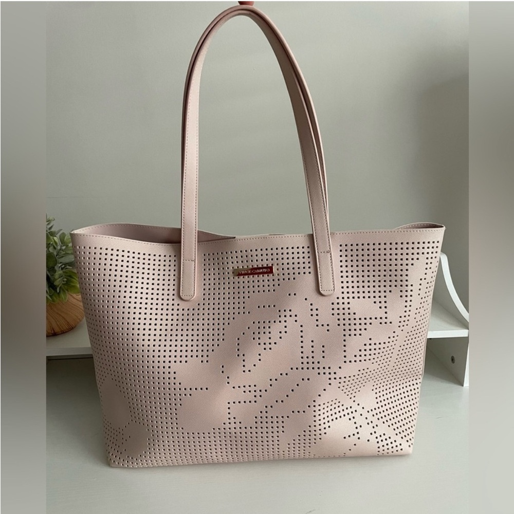 Vince Camuto Pink Perforated Tote Bag